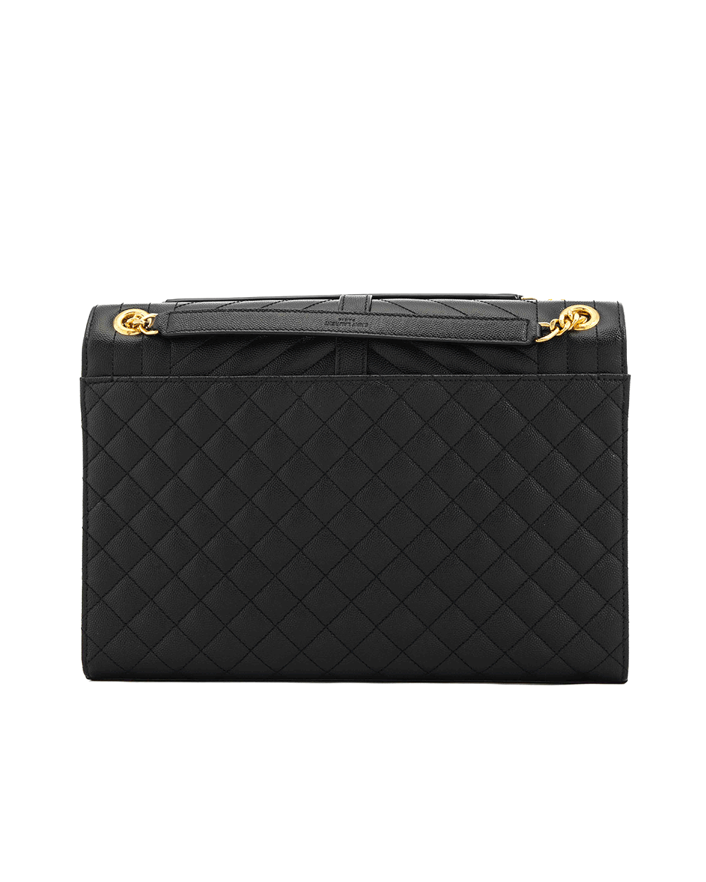 25 YSL ENVELOPE LARGE BLACK CALF GHW ALM 600166 0721 0522
