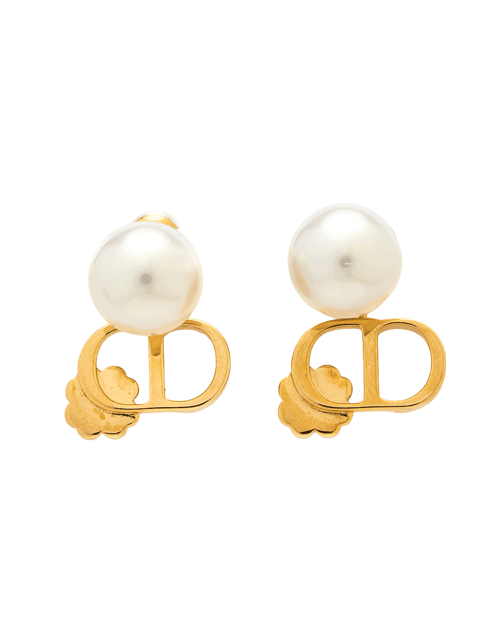 3 NEW DIOR TRIBALES CLOVER EARRING PEARL GHW 0283