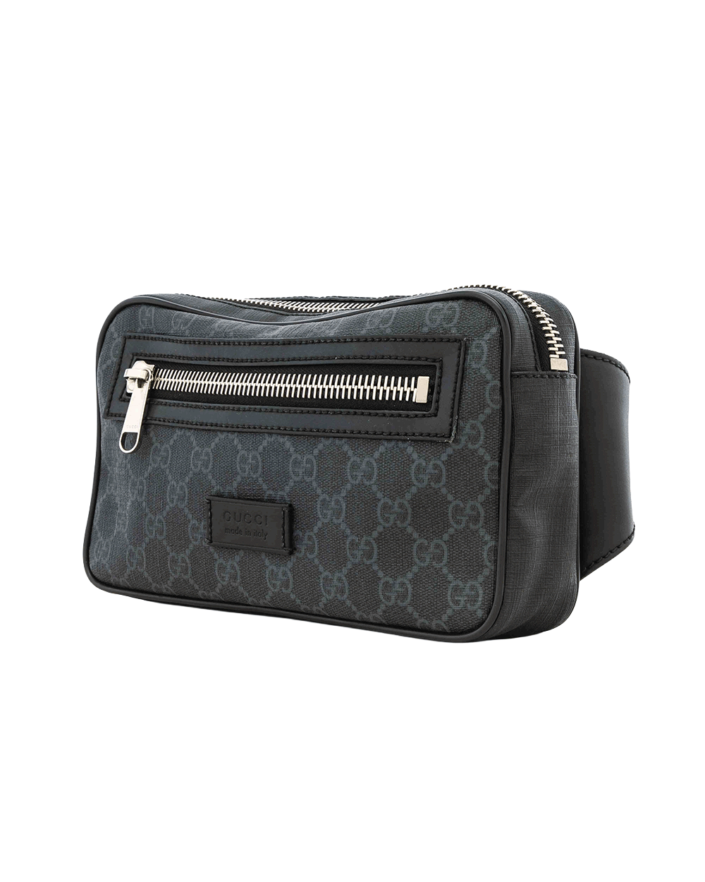 32 GUCCI BELT BAG SQ TIGER BLACK GG SUPREME MONOGRAM CANVAS SHW 474298 200047 0434