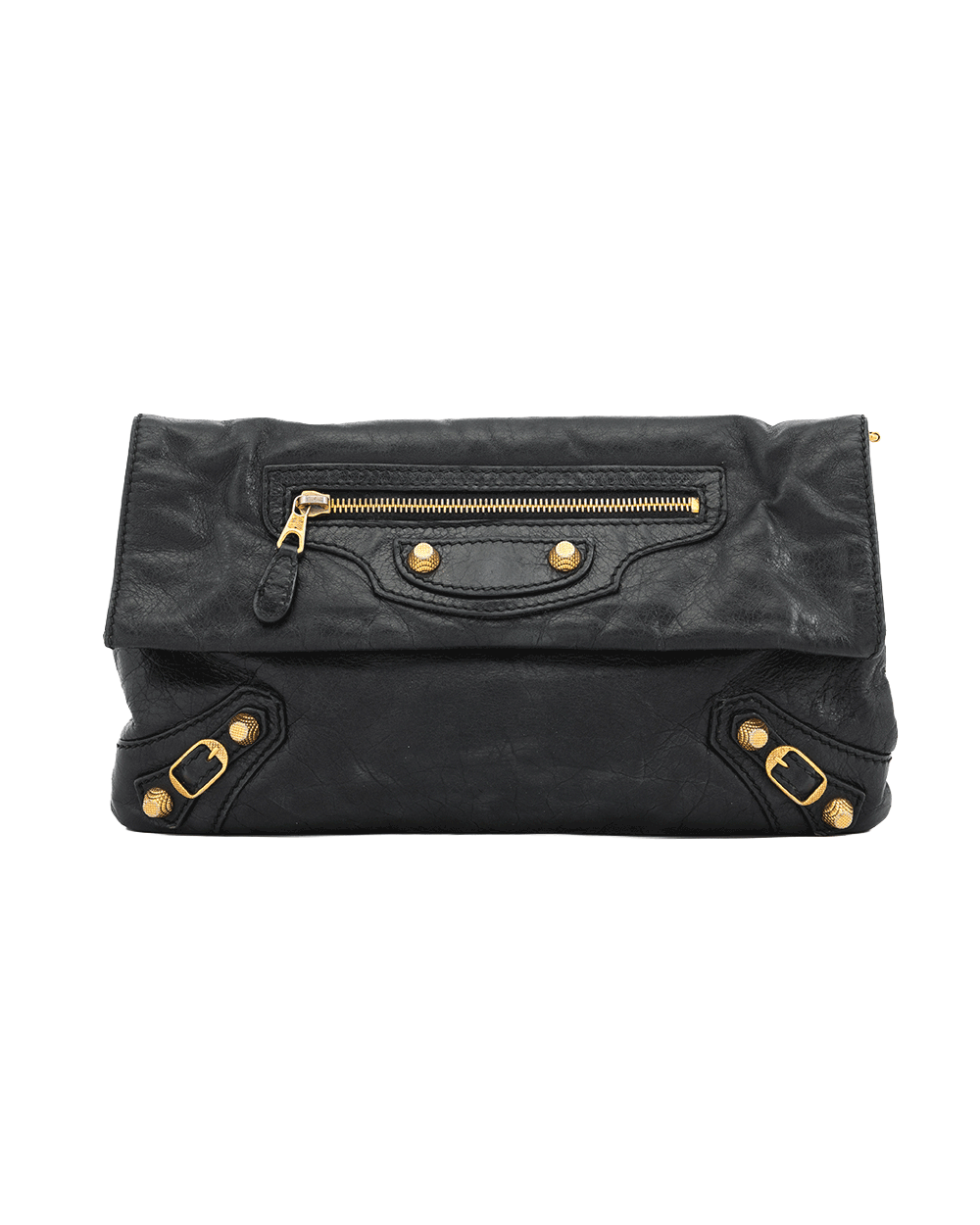 34 BALENCIAGA ENLEVOPE CLUTCH WITH STRAP BLACK CALF GHW 327079 1000 G 538735 0612