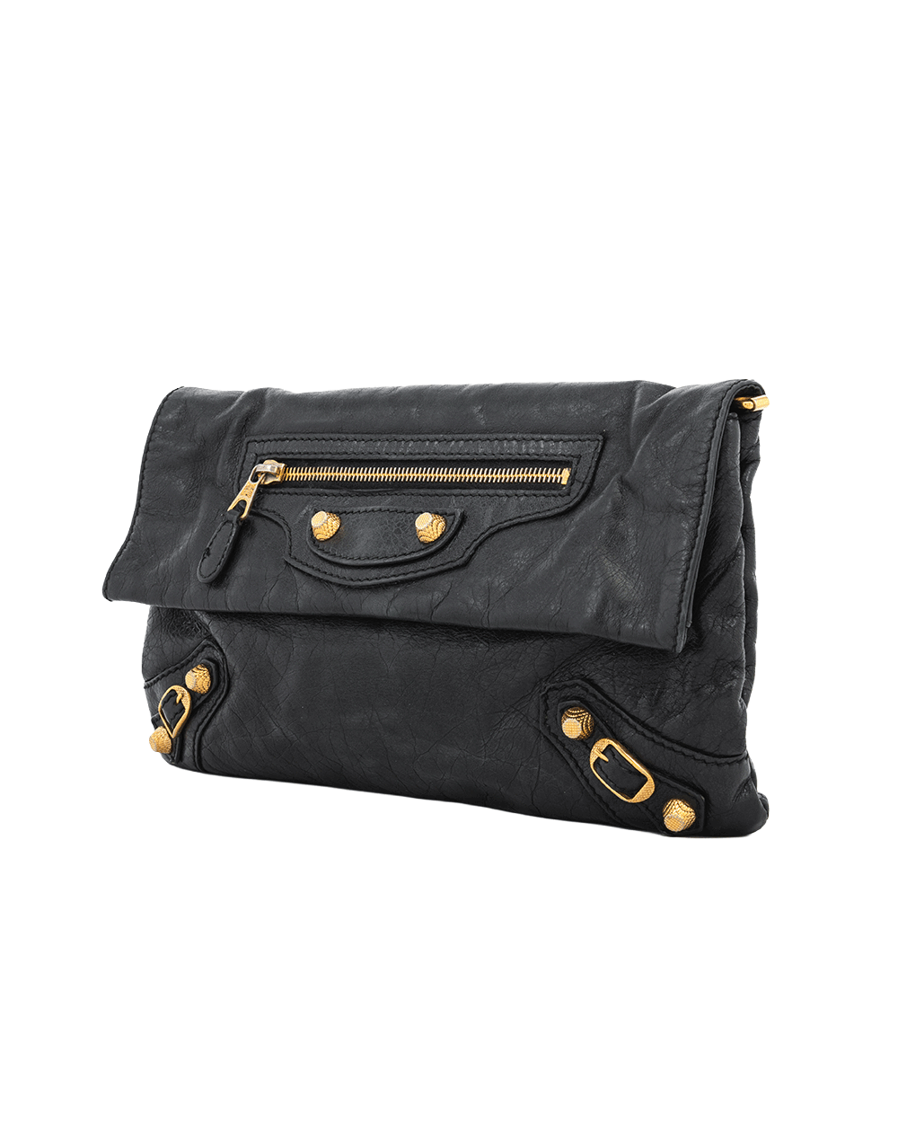 34 BALENCIAGA ENLEVOPE CLUTCH WITH STRAP BLACK CALF GHW 327079 1000 G 538735 0613