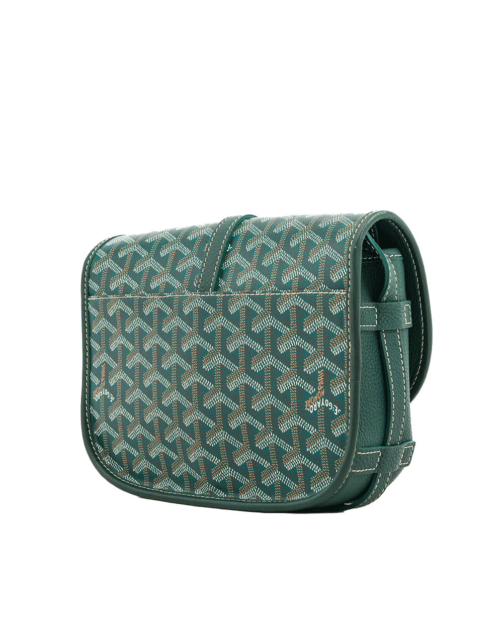 37 GOYARD BELVEDERE PM GREEN CANVAS SHW LME 020245 0636