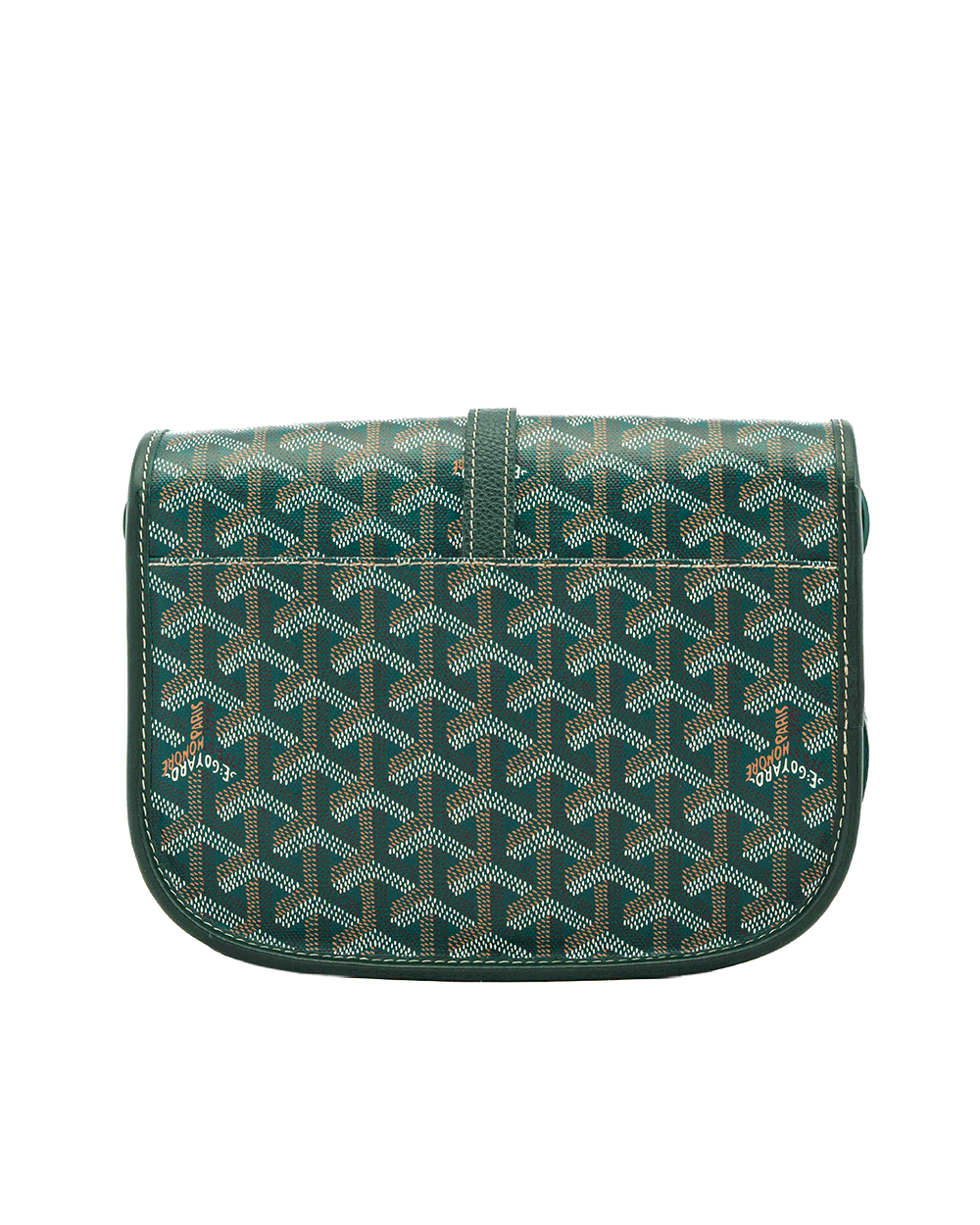 37 GOYARD BELVEDERE PM GREEN CANVAS SHW LME 020245 0638
