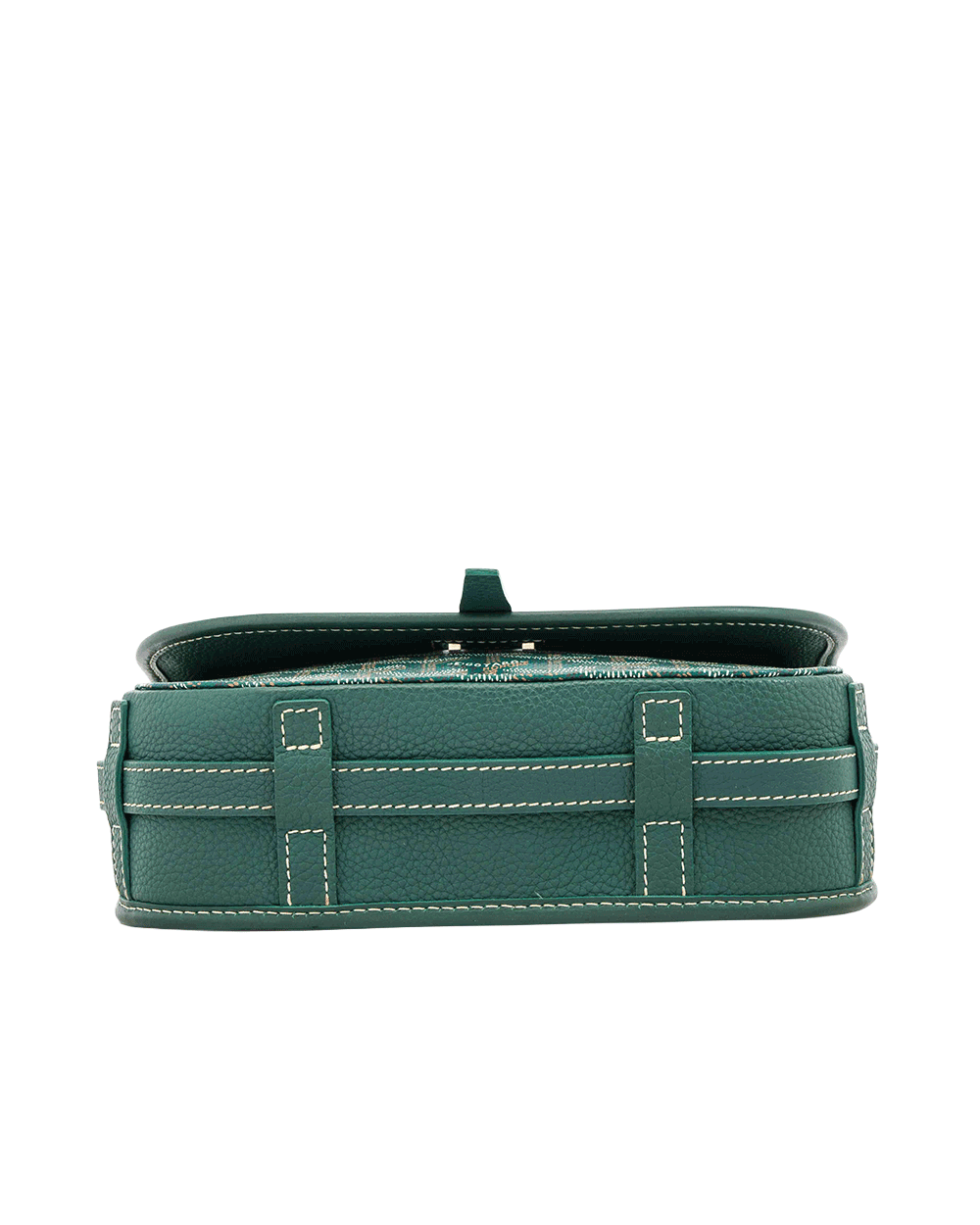 37 GOYARD BELVEDERE PM GREEN CANVAS SHW LME 020245 0639