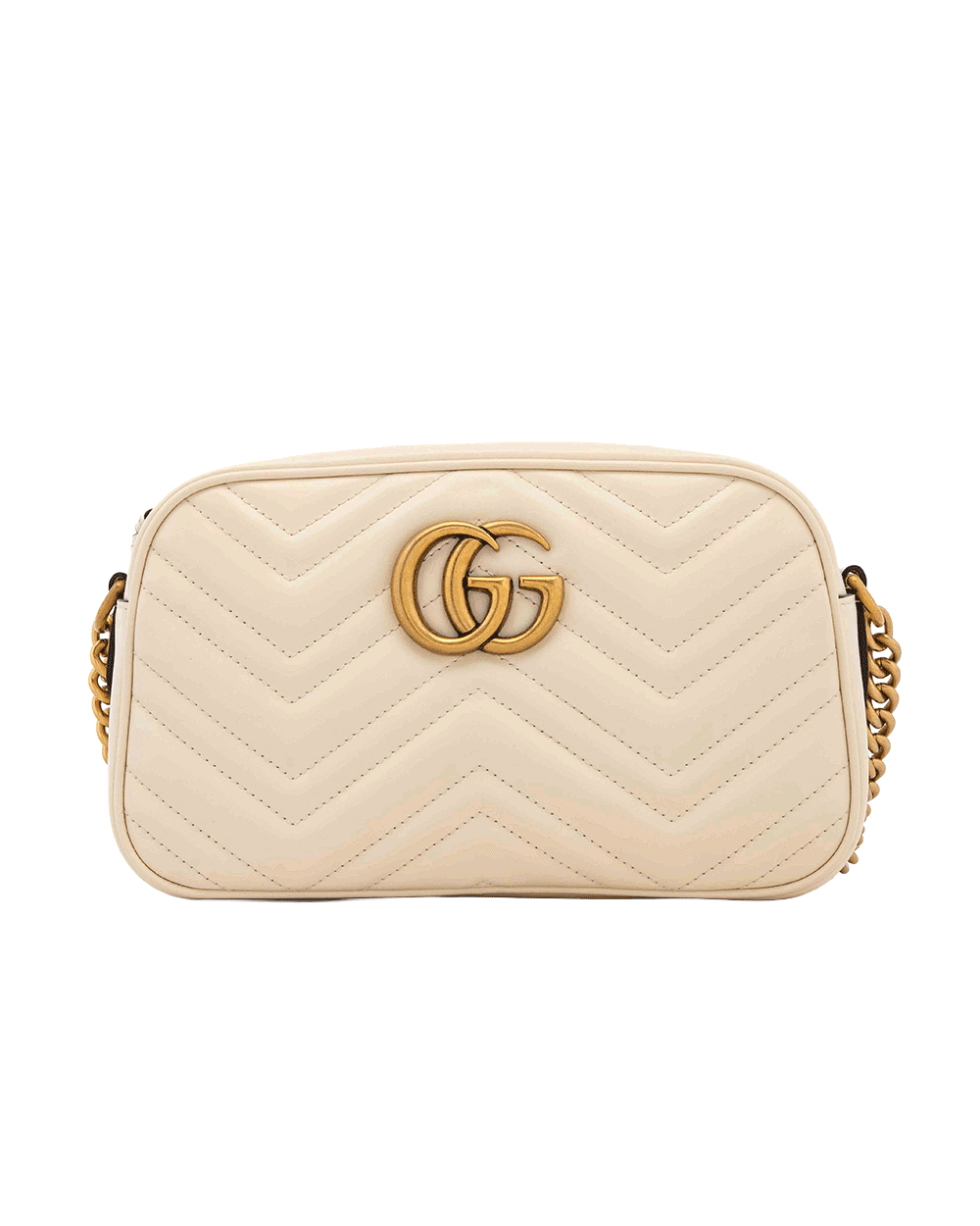 38 GUCCI MARMONT CAMERA 24 WHITE CALF GHW 447632 486628 0553