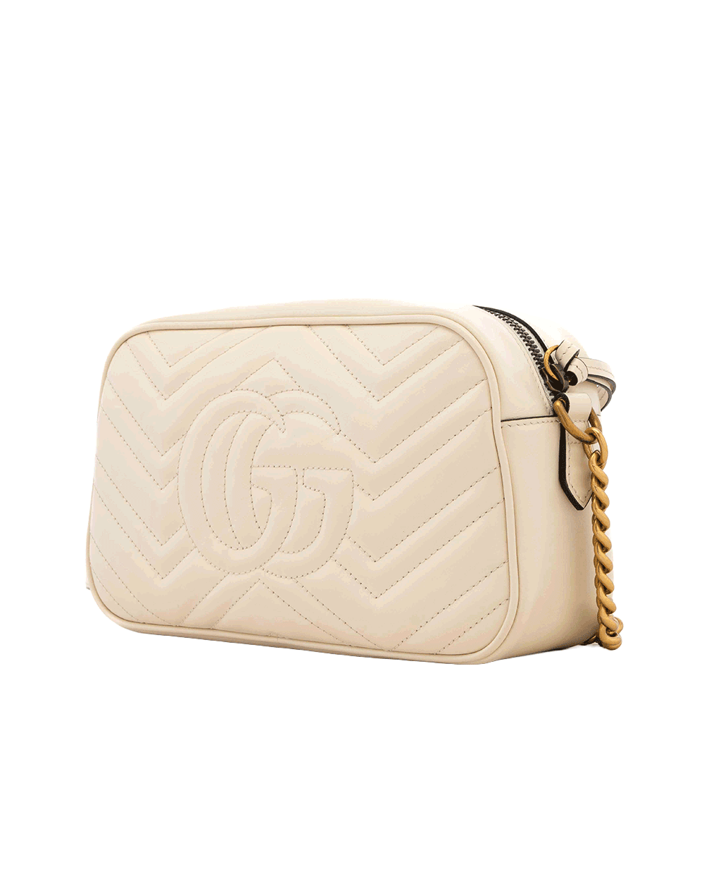 38 GUCCI MARMONT CAMERA 24 WHITE CALF GHW 447632 486628 0555