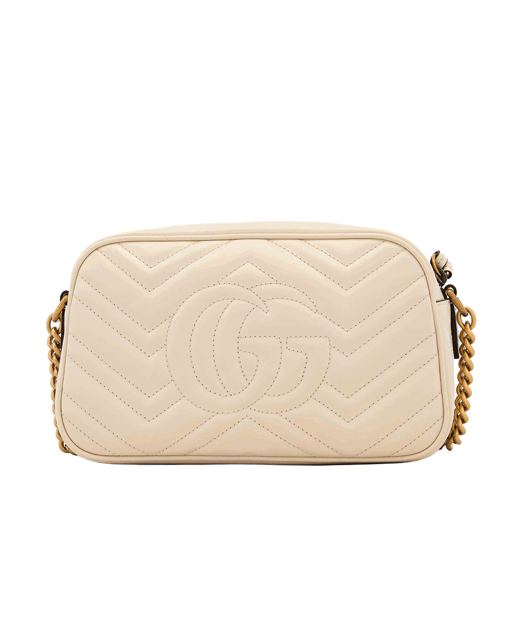 38 GUCCI MARMONT CAMERA 24 WHITE CALF GHW 447632 486628 0556