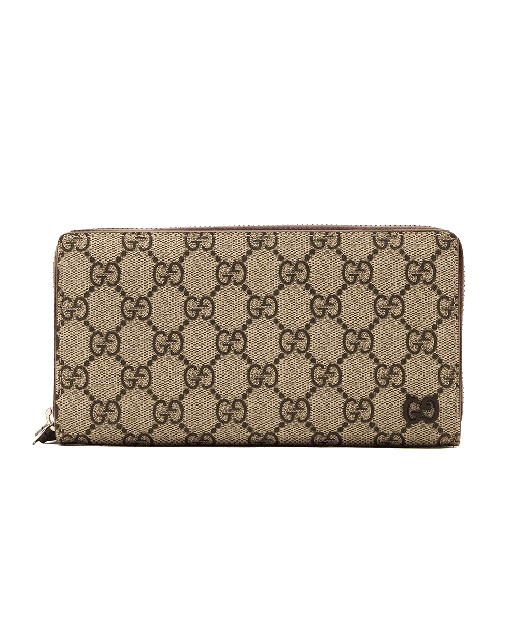 4 NEW GUCCI GG ZIP AROUND WALLET LONG BROWN GG MONOGRAM CANVAS SHW 856562 0416 0165