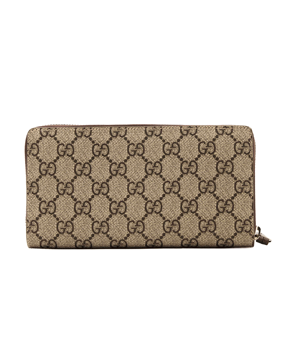 4 NEW GUCCI GG ZIP AROUND WALLET LONG BROWN GG MONOGRAM CANVAS SHW 856562 0416 0168