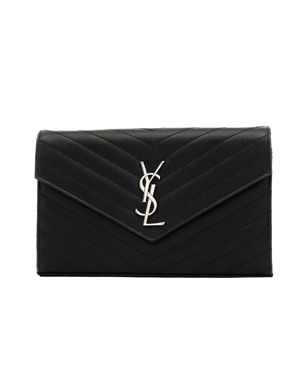 43 YSL WOC 9.5 BLACK CALF SHW GNC 3777828 0616 0029