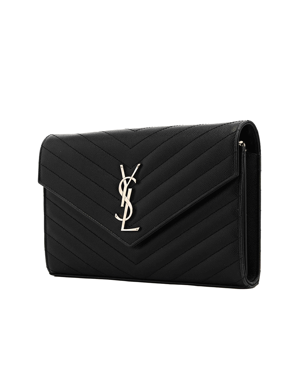 43 YSL WOC 9.5 BLACK CALF SHW GNC 3777828 0616 0030