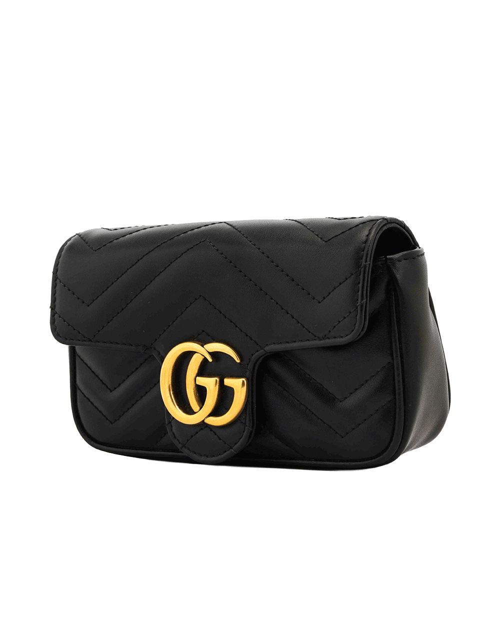 45 GUCCI GG MARMONT SUPER MINI BLACK CALF GHW 476433 0416 0066