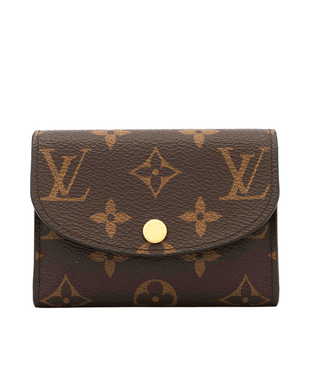 48 LV ROSALIE WALLET SHORT BROWN MONOGRAM CANVAS GHW MICROCHIP 0201