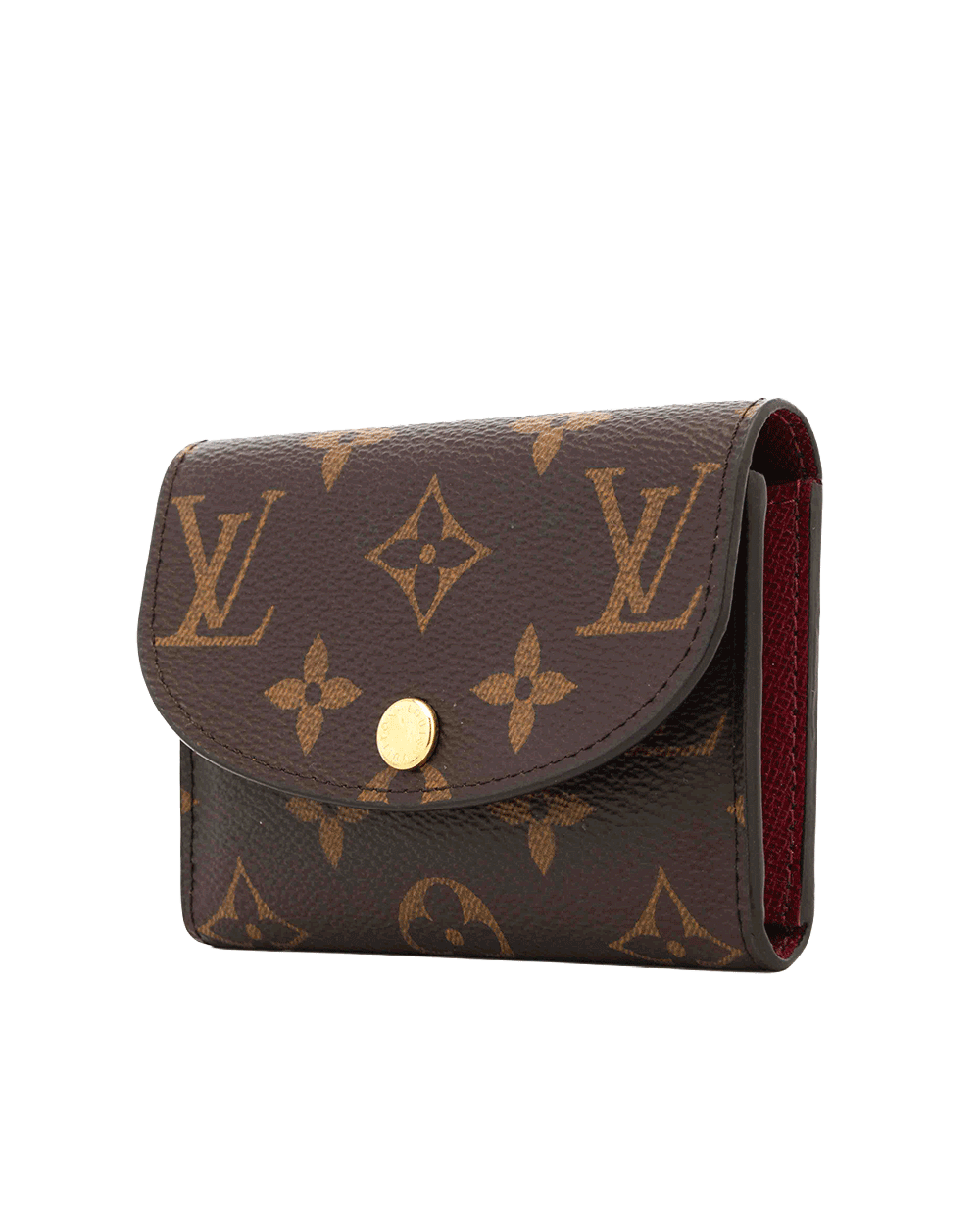 48 LV ROSALIE WALLET SHORT BROWN MONOGRAM CANVAS GHW MICROCHIP 0202