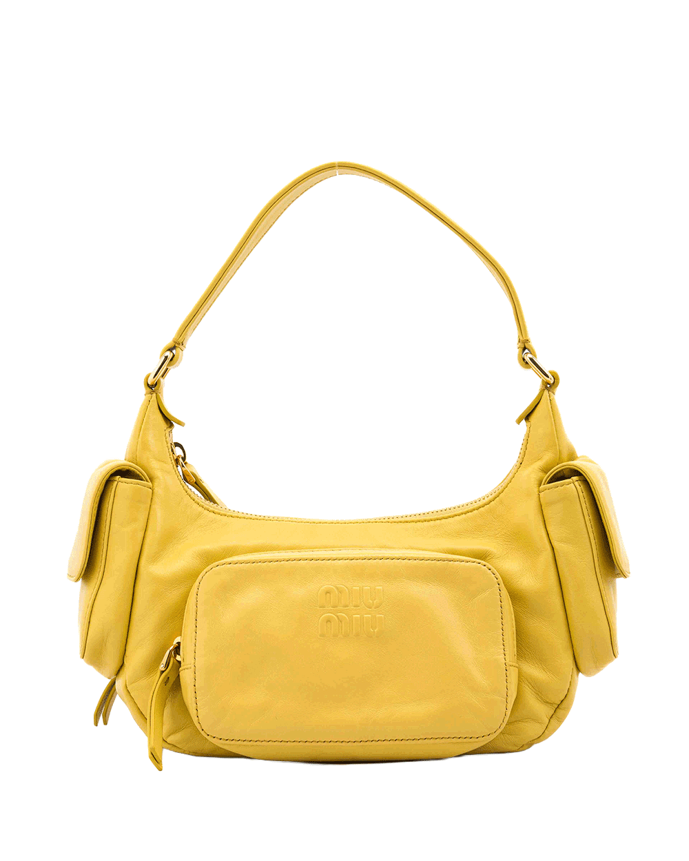 52 MIU MIU POCKET BAG YELLOW NAPPA LEATHER GHW 1075
