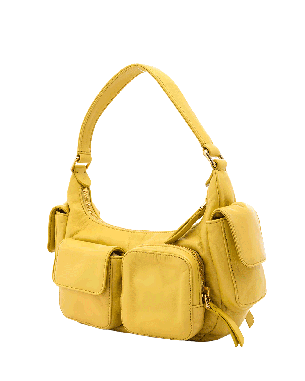 52 MIU MIU POCKET BAG YELLOW NAPPA LEATHER GHW 1077