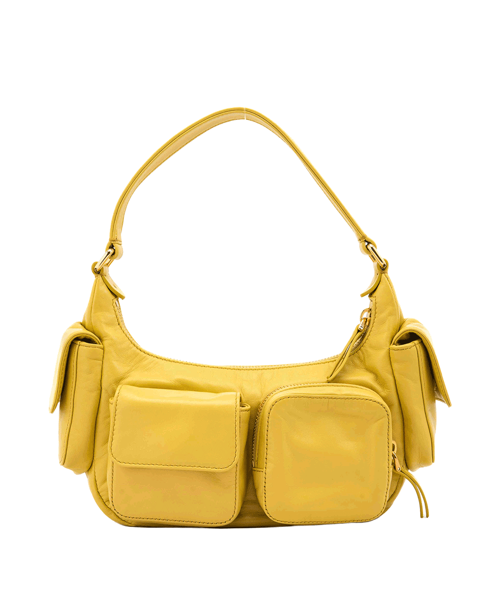 52 MIU MIU POCKET BAG YELLOW NAPPA LEATHER GHW 1078