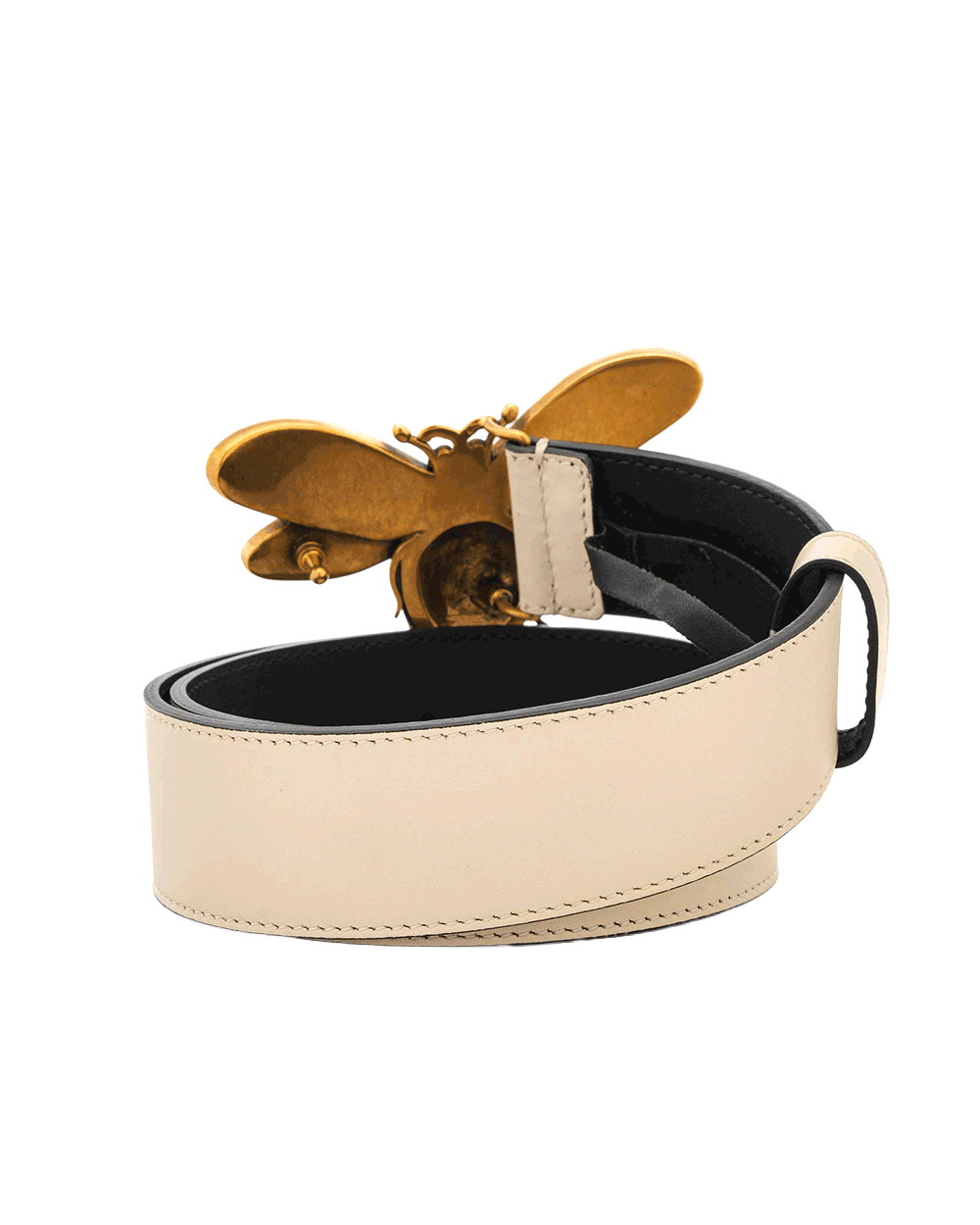 58 GUCCI QUEEN MARGARET BELT 4 CM 80CM WHITE CALF GHW 499637 0GUDT 0682
