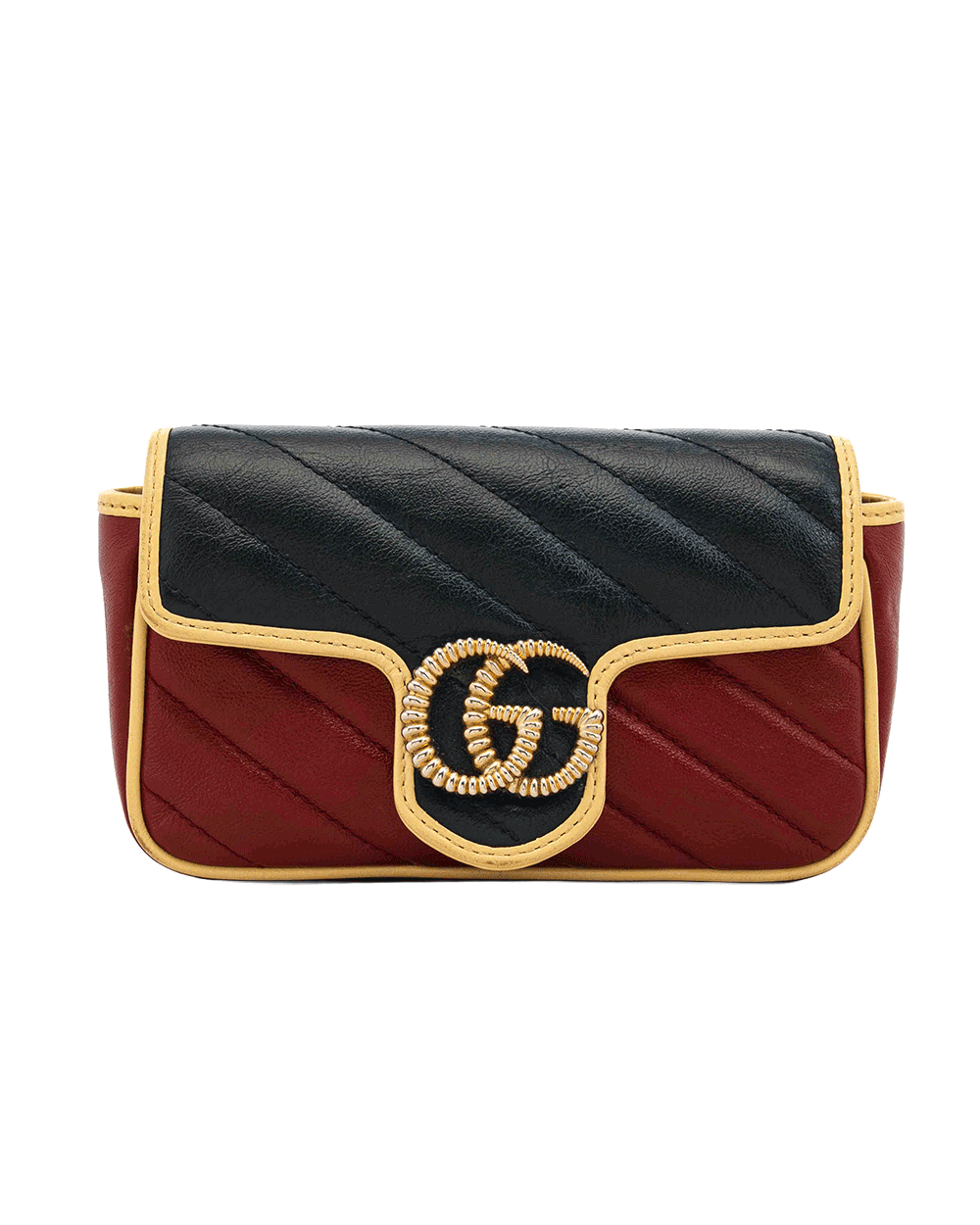 62 GUCCI GG MARMONT SUPER MINI RED BLACK CALF GHW 0914