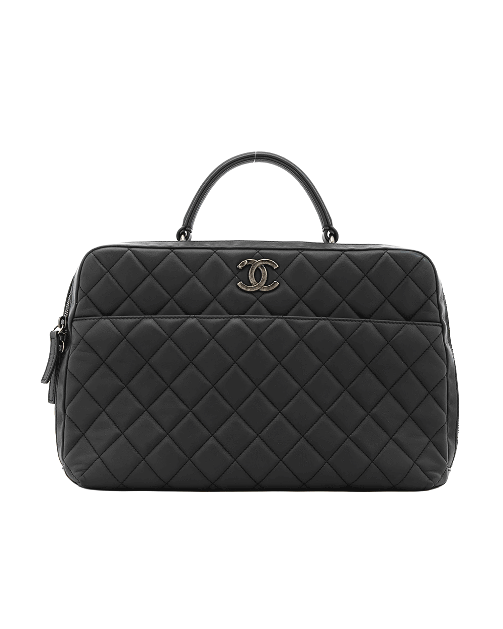 63 CHANEL TRENDY LARGE BLACK BLACK LAMB SHW 21549430 0412