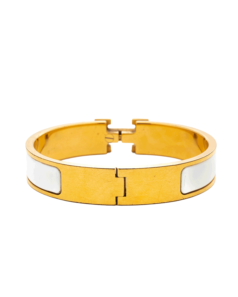 67 HERMES CLIC CLAC WHITE GHW FI 02 52 0336