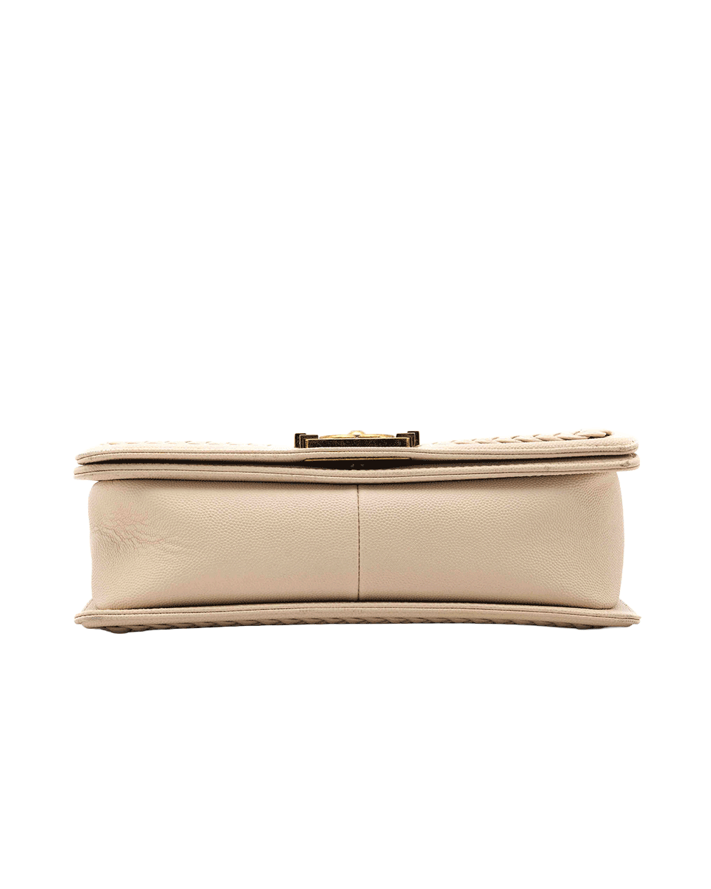 71 CHANEL BOY 10 BEIGE CAVIAR CHEVRON GHW 25024558 0865