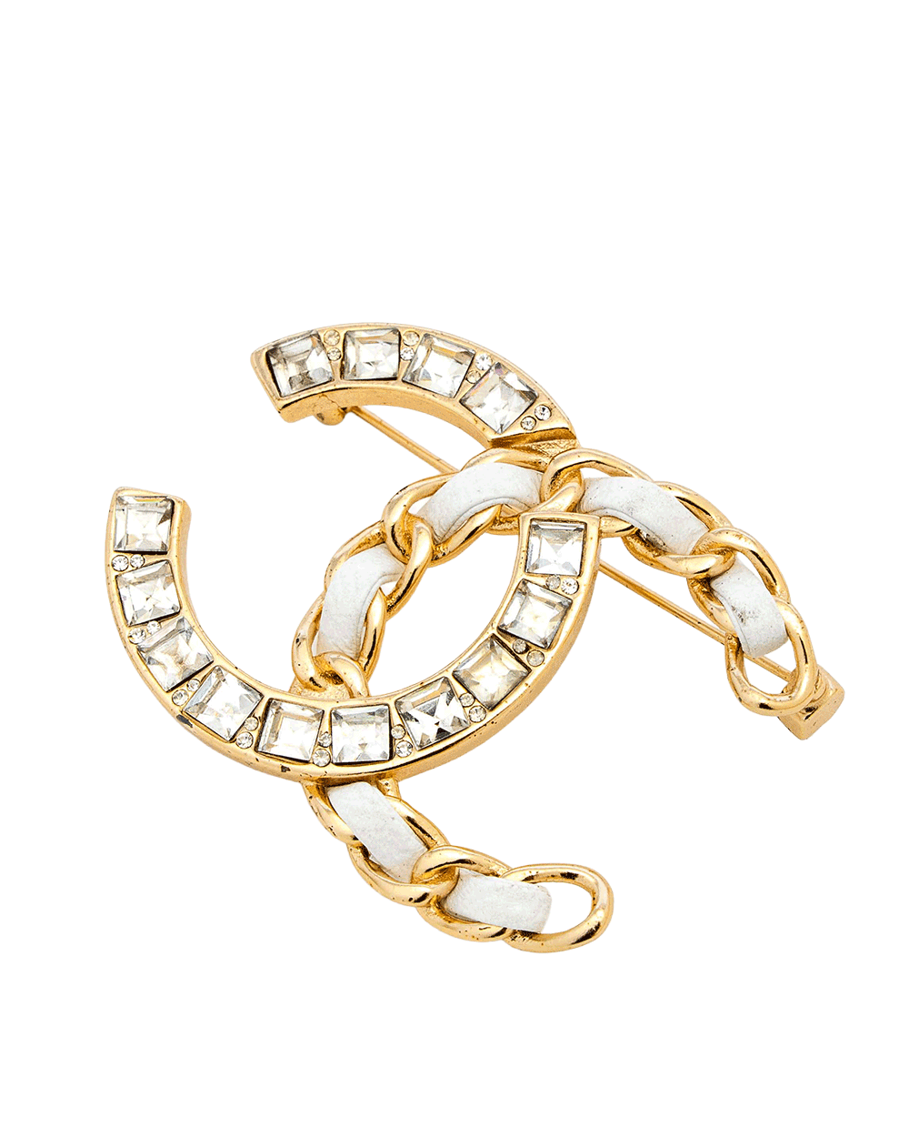 72 CHANEL BROOCH 5CM GHW CRYSTAL GHW 0311