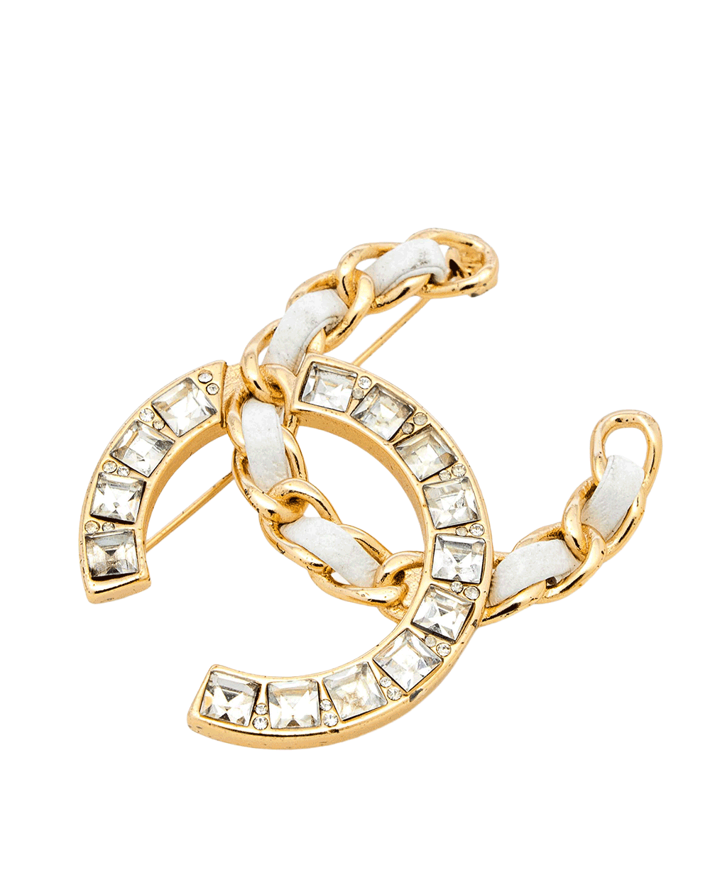 72 CHANEL BROOCH 5CM GHW CRYSTAL GHW 0312