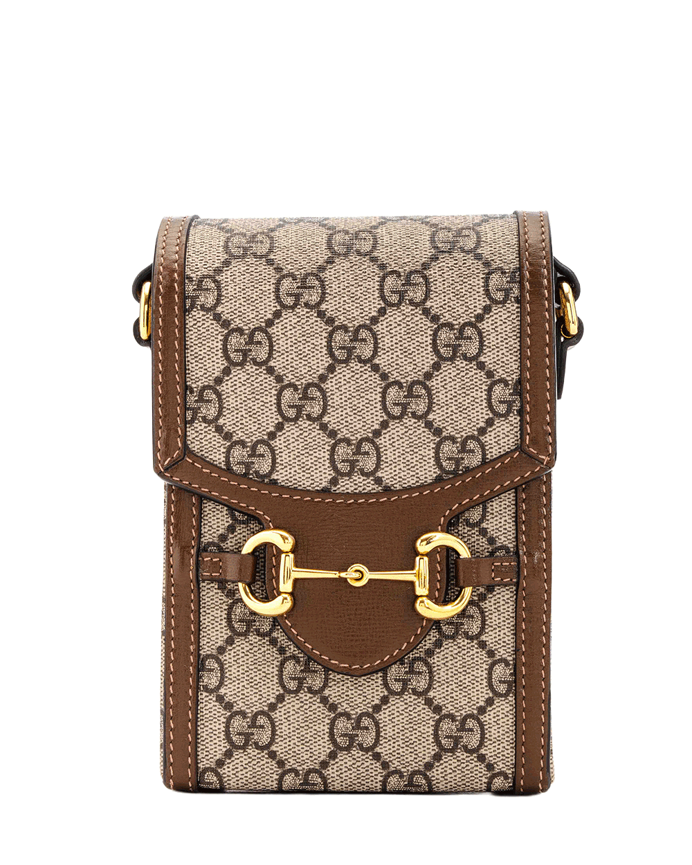 10 GUCCI HORSEBIT 1955 PHONE BROWN GG MONOGRAM CANVAS GHW 625615 2067 0609