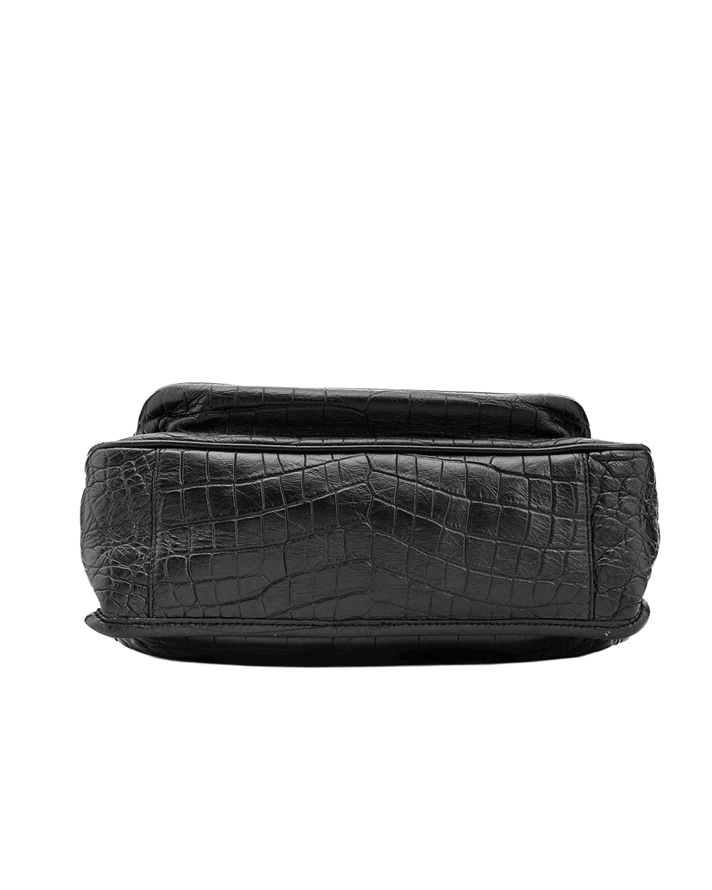 12 YSL NIKI MEDIUM BLACK CROC EMBOSSED BHW GNR 633150 0121 0587