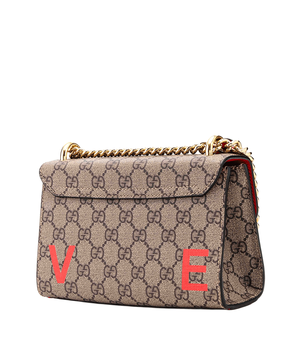 14 GUCCI PADLOCK BROWN RED LOVE GG MONOGRAM CANVAS GHW 678864 525040 0490