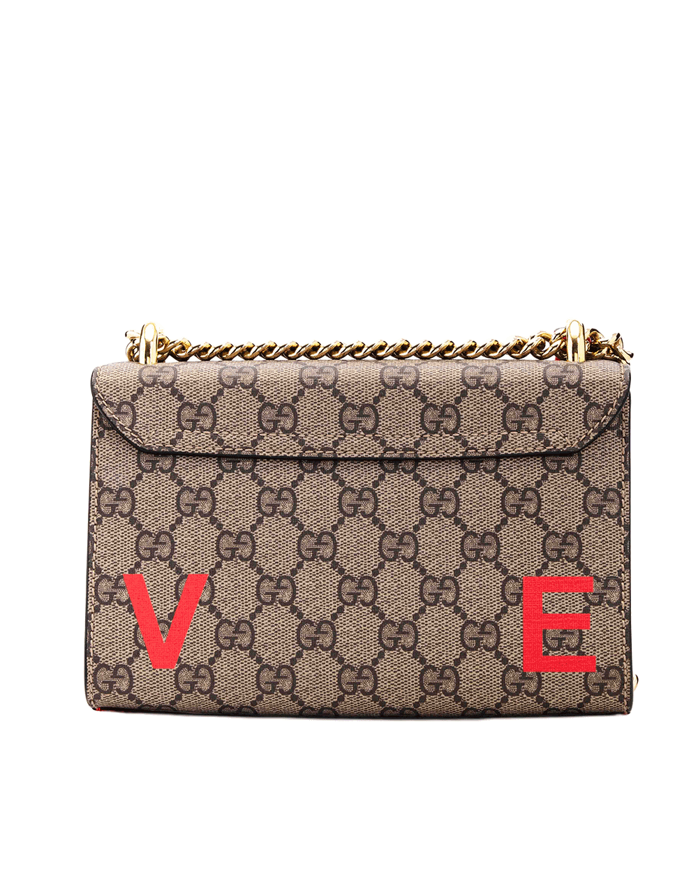 14 GUCCI PADLOCK BROWN RED LOVE GG MONOGRAM CANVAS GHW 678864 525040 0491