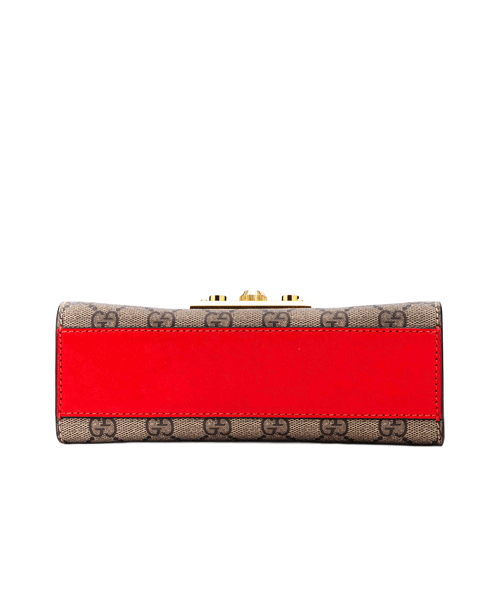 14 GUCCI PADLOCK BROWN RED LOVE GG MONOGRAM CANVAS GHW 678864 525040 0492
