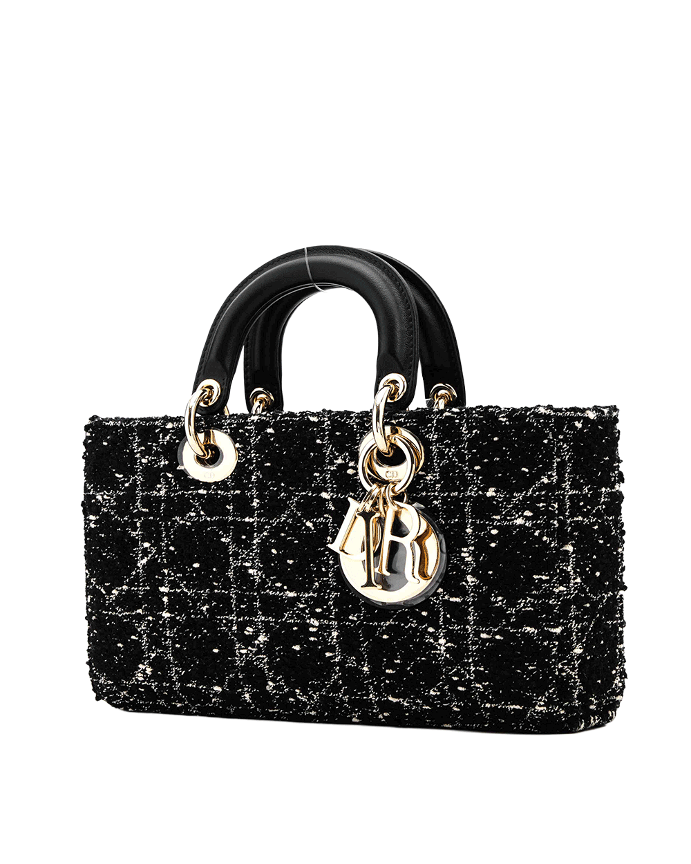 18 DIOR LADY D JOY BLACK TWEED GHW 01 RU 0253 0523