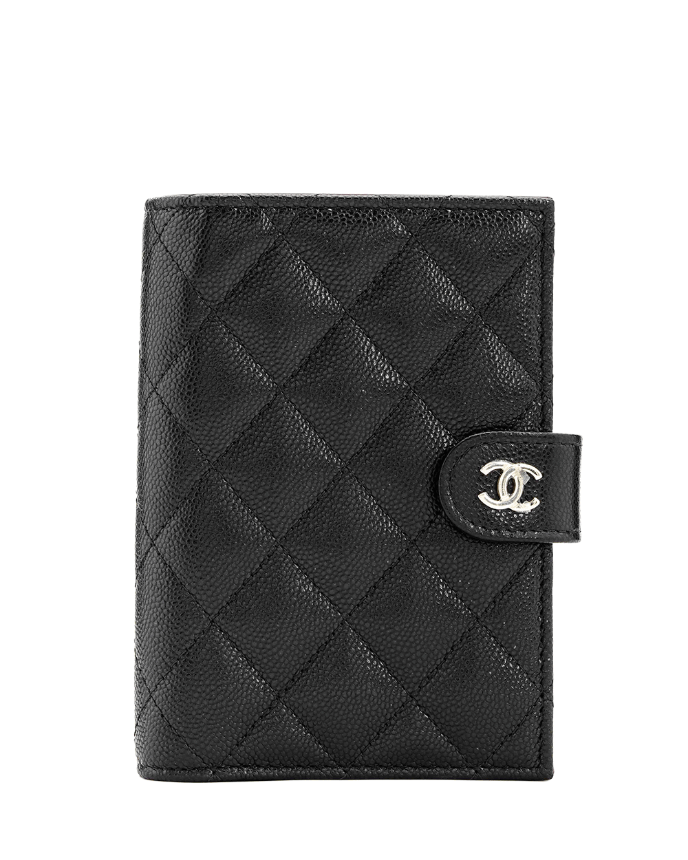 19 NEW CHANEL PASSPORT HOLDER SHORT BLACK CAVIAR GHW NT63X40L 0656