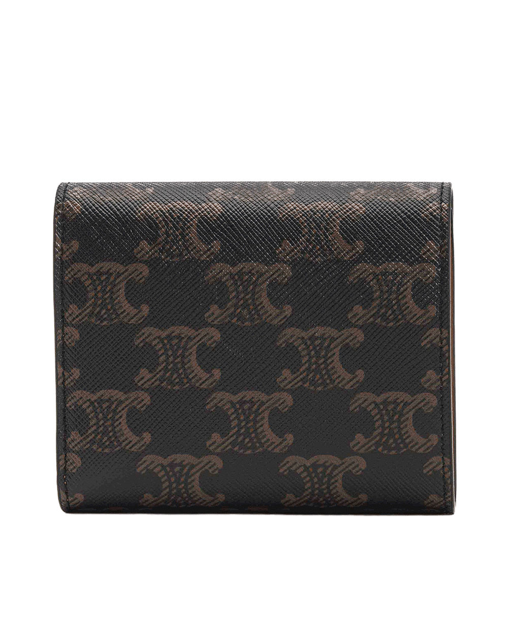 21 NEW CELINE BI FOLD WALLET SHORT BROW TAN CANVAS GHW U DS 1206 0285