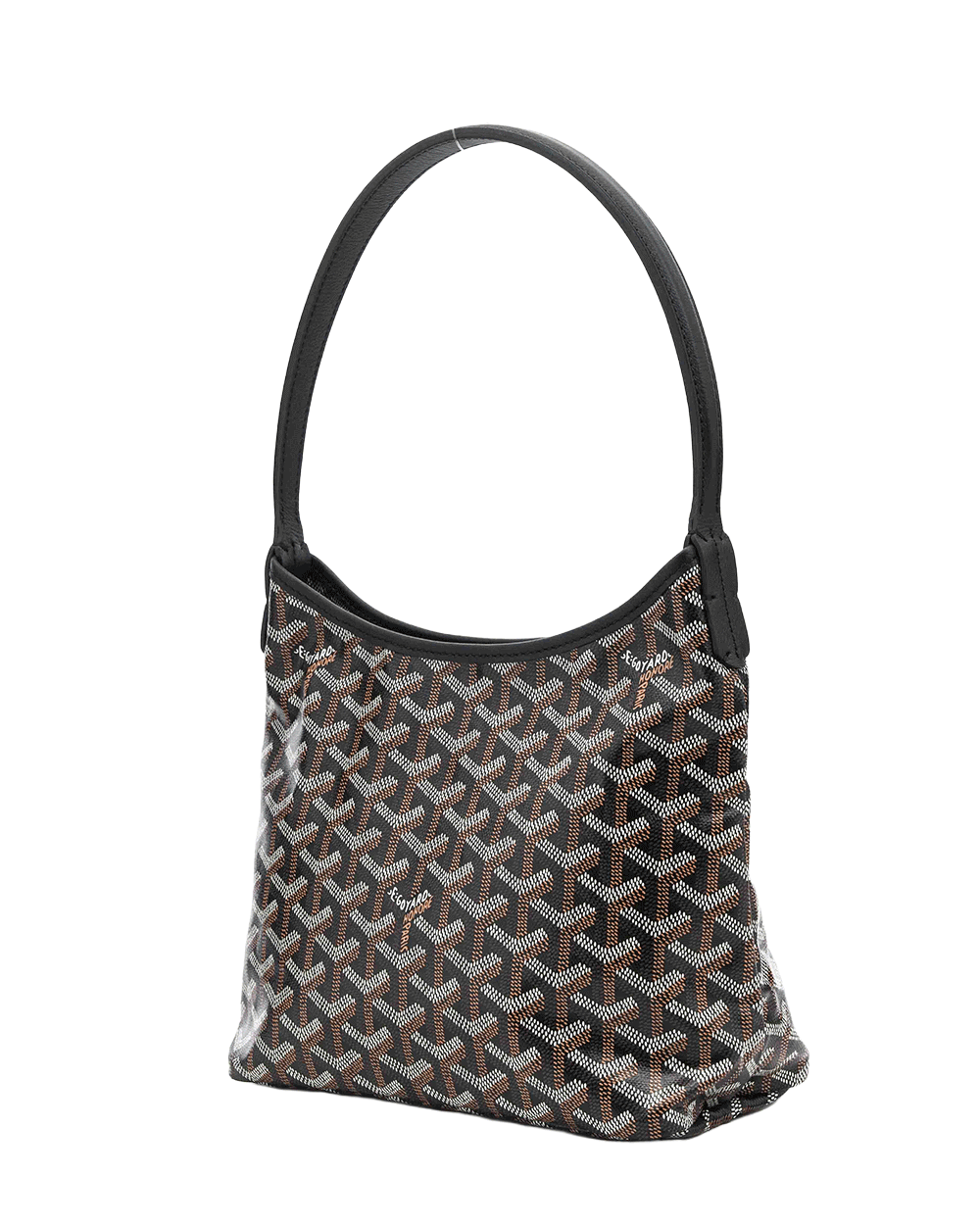 23 NEW GOYARD BOHEME HOBO MINI BLACK CANVAS SHW MAL 120252 0100