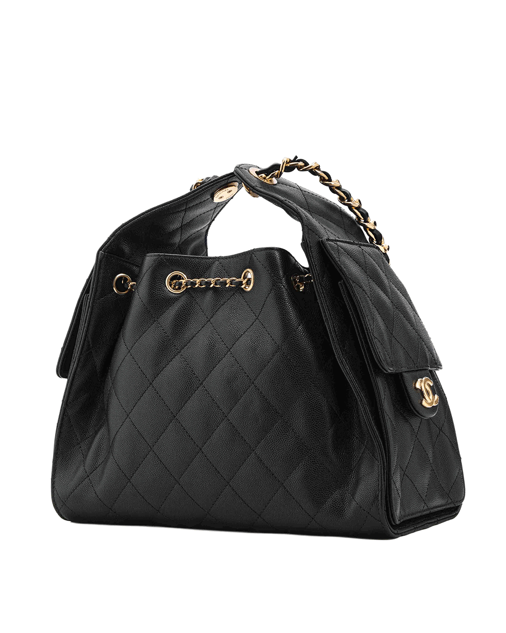 25 NEW CHANEL 25 HANDBAG SMALL BLACK CAVIAR GHW EPAJH0K8 0046