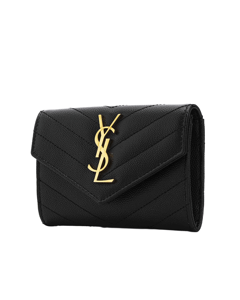 34 NEW YSL CASSANDRE MATELASSÉ CARD HOLDER SHORT BLACK CALF GHW YBL 414404 0925 0341
