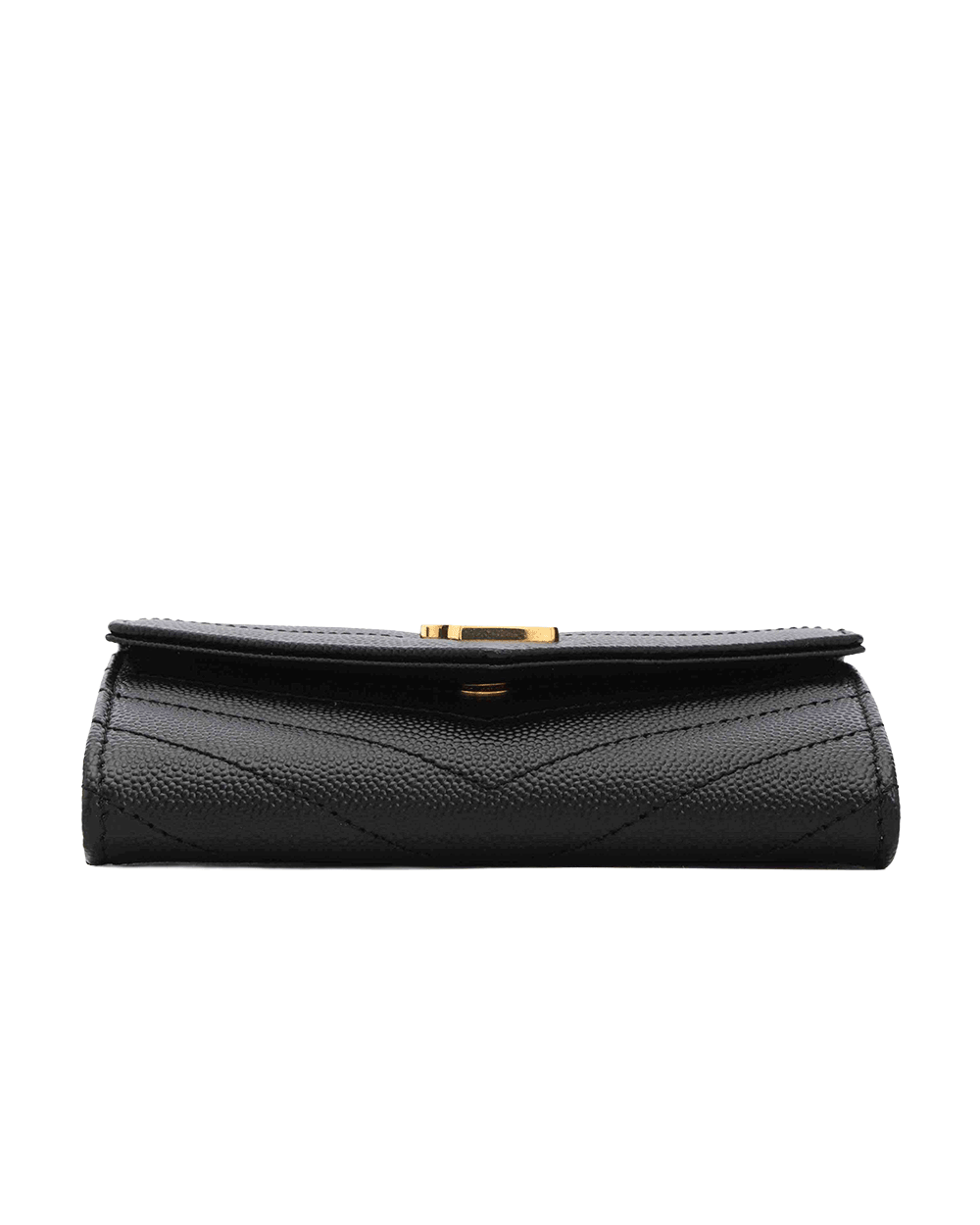34 NEW YSL CASSANDRE MATELASSÉ CARD HOLDER SHORT BLACK CALF GHW YBL 414404 0925 0344
