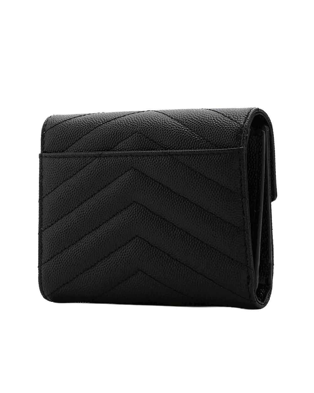 37 NEW YSL CASSANDRE MATELASSÉ COMPACT TRI FOLD SHORT BLACK CALF GHW LNN 403943 1025 0322