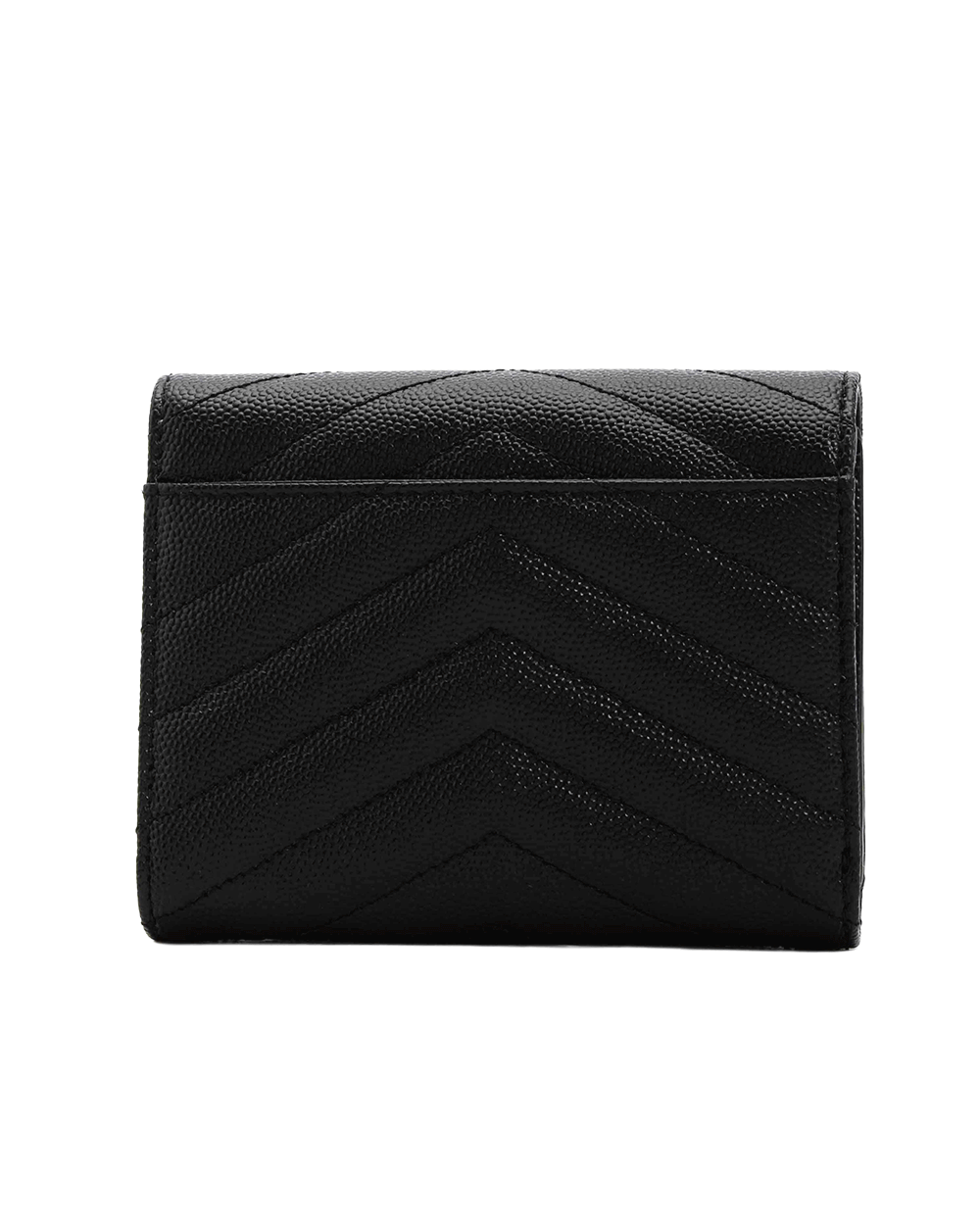 37 NEW YSL CASSANDRE MATELASSÉ COMPACT TRI FOLD SHORT BLACK CALF GHW LNN 403943 1025 0323