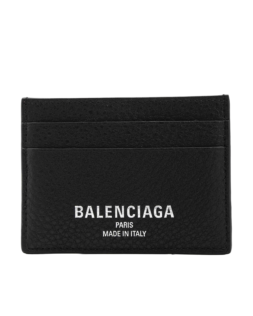 39 NEW BALENCIAGA LOGO CARD SLOT SHORT BLACK CALF 806637 1000 J87 6230 0386