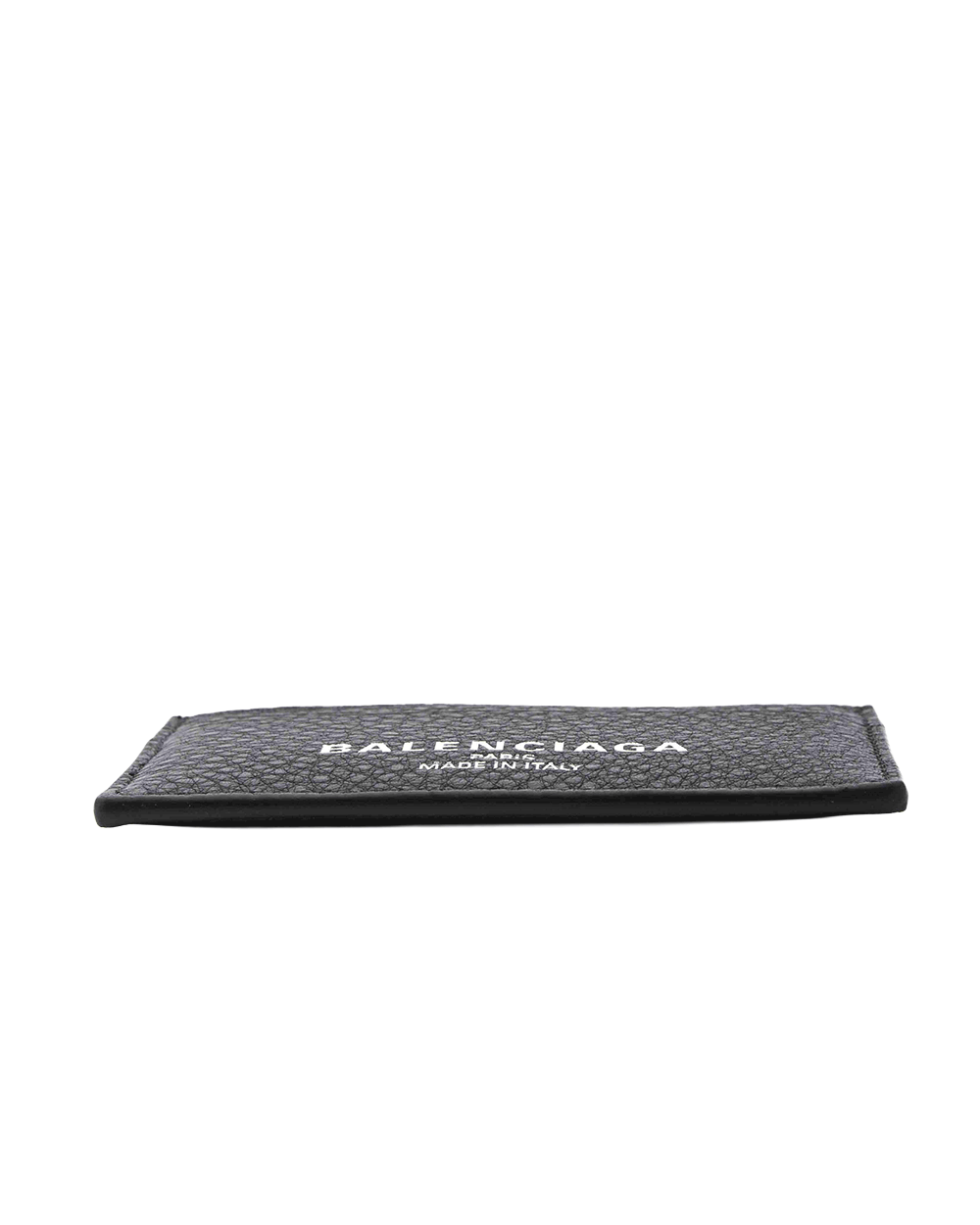 39 NEW BALENCIAGA LOGO CARD SLOT SHORT BLACK CALF 806637 1000 J87 6230 0390