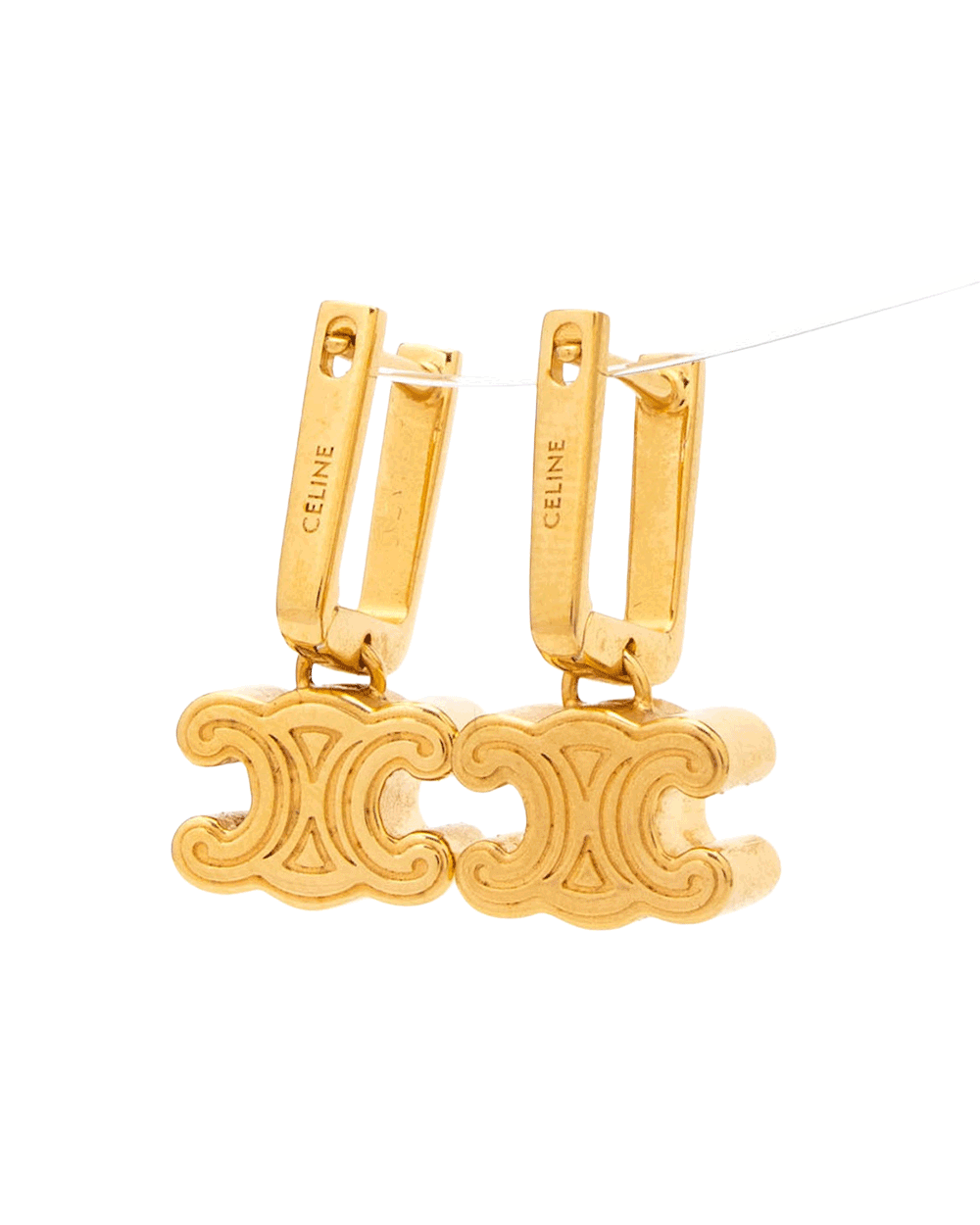 41 NEW CELINE CHUNKY TRIOMPHE EARRING GHW 0424