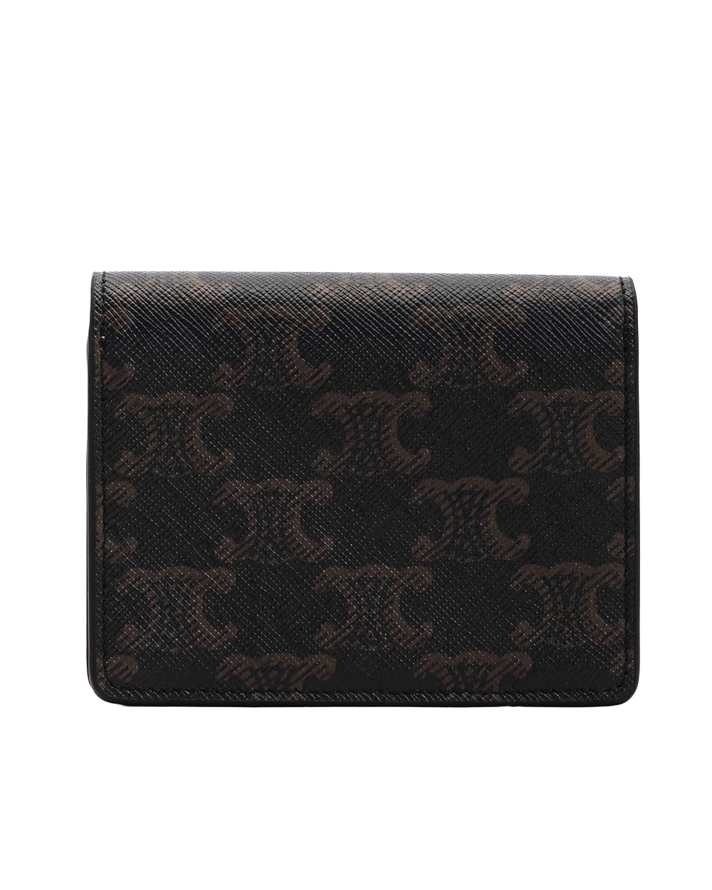 44 NEW CELINE TRIOMPHE BUSINESS CARD HOLDER SHORT BROWN TAN CANVAS GHW F DS 1206 0333