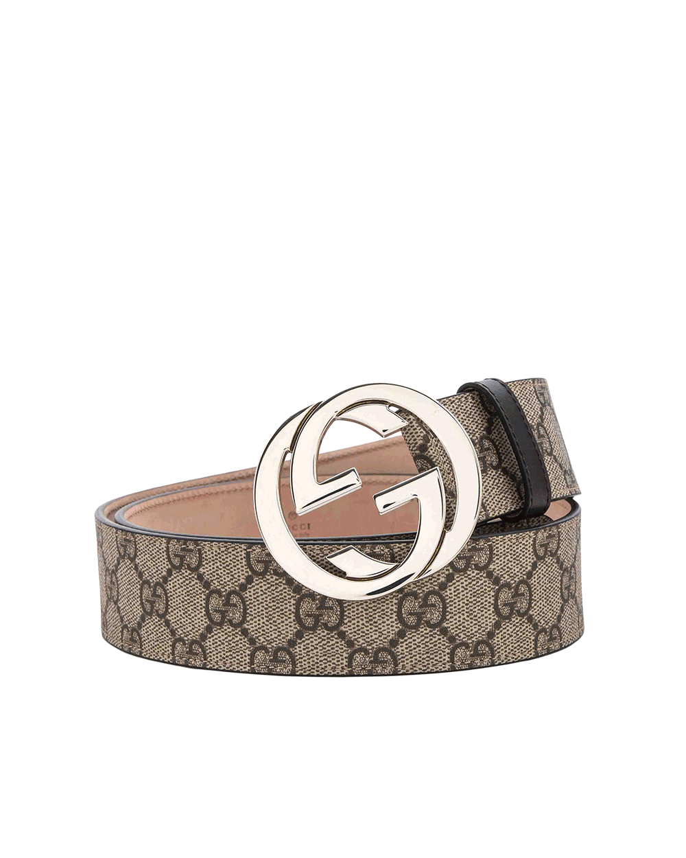 45 NEW GUCCI BELT 4 CM INTERLOCK 95 BROWN GG MONOGRAM CANVAS SHW 411924 525040 0403