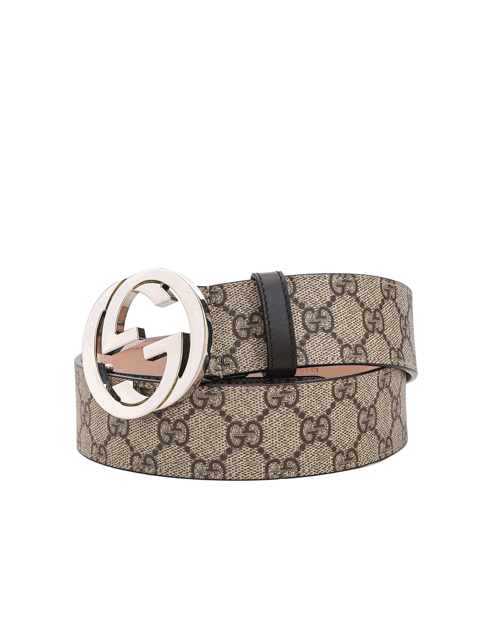45 NEW GUCCI BELT 4 CM INTERLOCK 95 BROWN GG MONOGRAM CANVAS SHW 411924 525040 0404