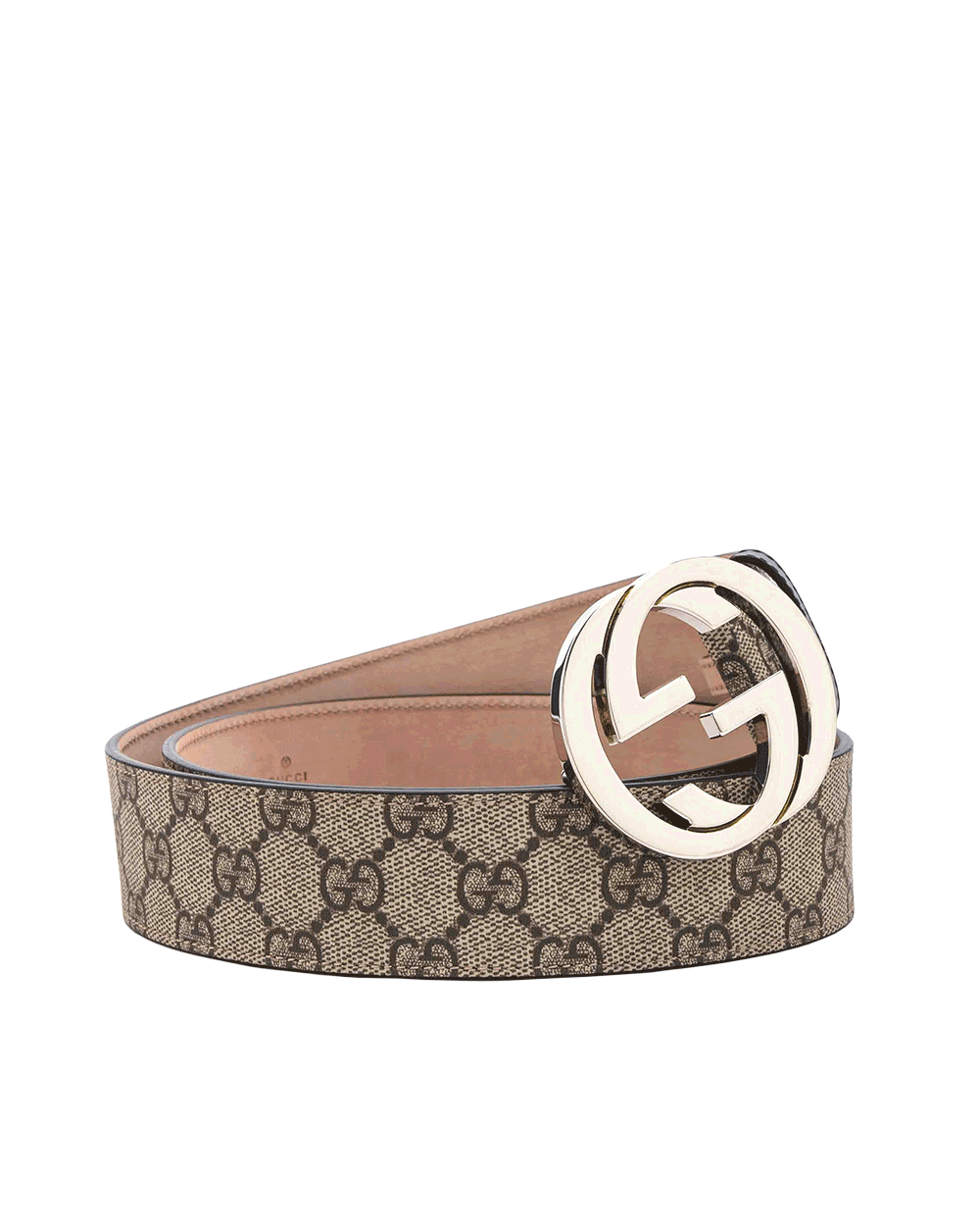 45 NEW GUCCI BELT 4 CM INTERLOCK 95 BROWN GG MONOGRAM CANVAS SHW 411924 525040 0405