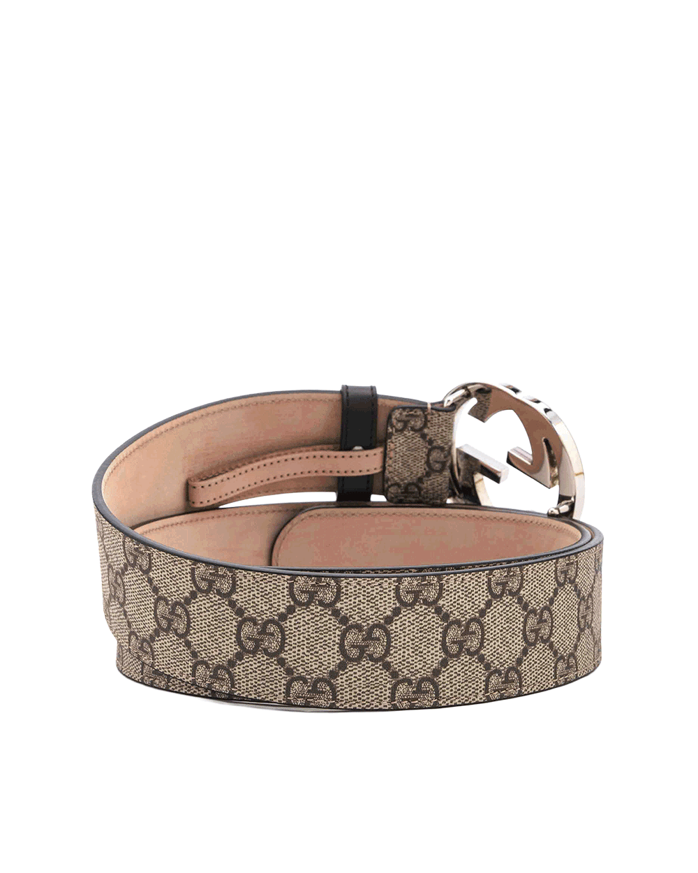 45 NEW GUCCI BELT 4 CM INTERLOCK 95 BROWN GG MONOGRAM CANVAS SHW 411924 525040 0406